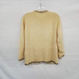Cynles Set Vintage Prong Set Embellished Rhinestone Wool Knit Cardigan WM Size M alternative image