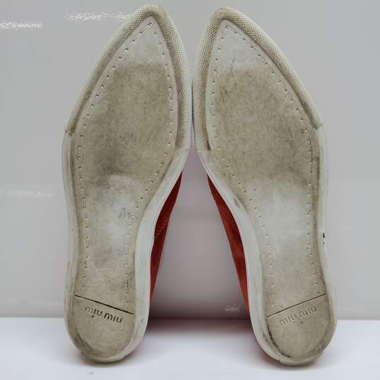 AUTHENTICATED WMNS MIU MIU POINTED METAL TOE SLIP ON SHOES EURO SZ 40 image number 6
