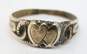 Vintage 8K Two Tone Gold Double Heart Ring 1.3g image number 2