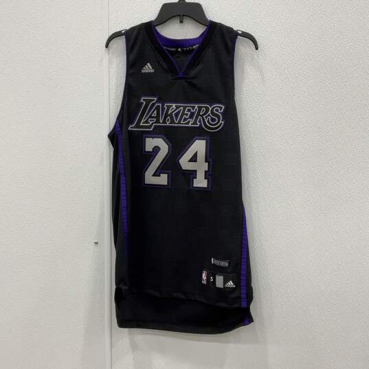Adidas Mens Black Purple Los Angeles Lakers Kobe Bryant #24 NBA Jersey Size S image number 1