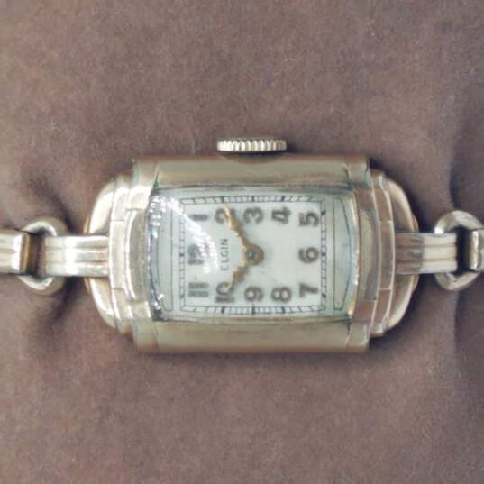 Elgin 10k Gold Filled Vintage Automatic Manual Wind Watch image number 1