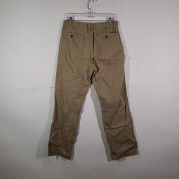 Mens Flat Front Slash Pockets Straight Leg Chino Pants Size 32X32 alternative image