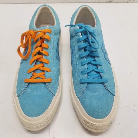 Converse x Golf Le Fleur Tyler the Creator One Star Ox Blue Sneakers Men's Size 12 image number 5