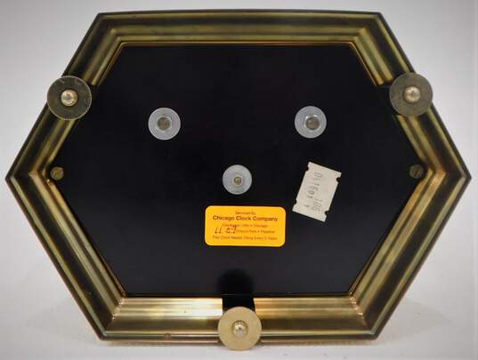 Vntg Seth Thomas Bequest Model 0793-000 Glass Brass Mantle Clock W/ Key Untested image number 5