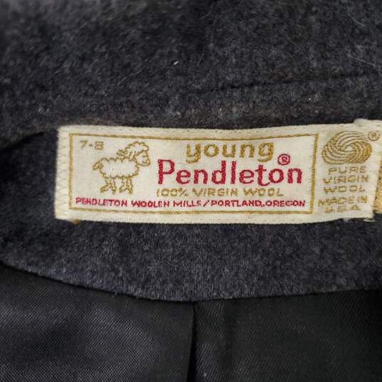 Pendleton Youth WM's 100% Virgin Wool Heathered Gray Blazer Size 7-8 image number 3