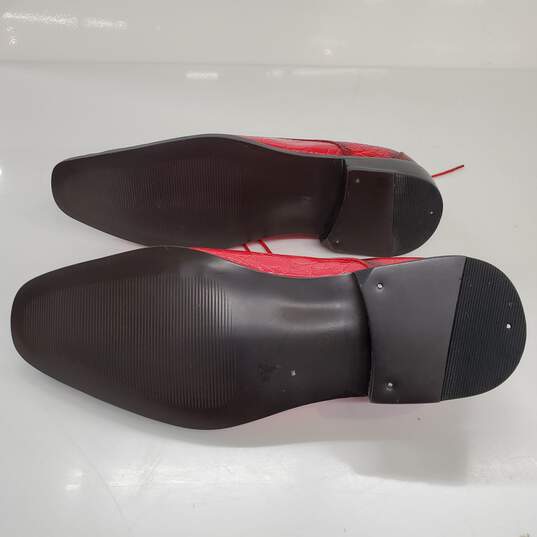 Giorgio Brutini Hendricks Red Crocodile Print Shoes Size 11M image number 3
