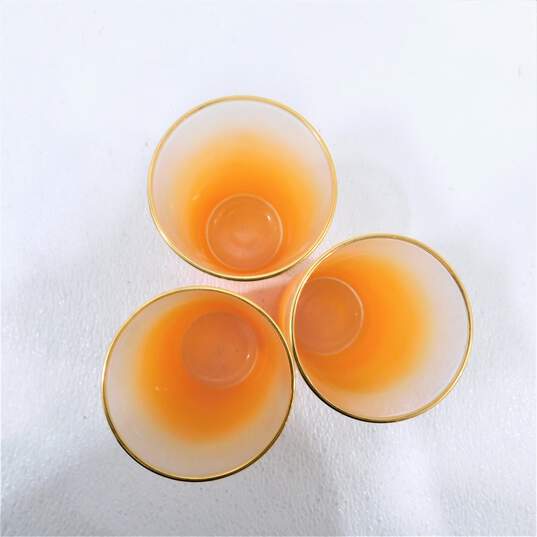 Vintage Blendo Orange High Ball Drinking Glasses image number 3