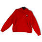 Mens Red Long Sleeve Kangaroo Pockets Stretch Pullover Hoodie Size Large image number 1