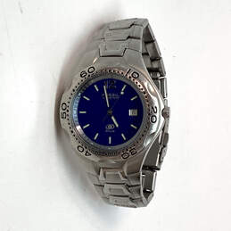 Designer Fossil AM3421 Silver-Tone Stainless Steel Analog Quartz Wristwatch