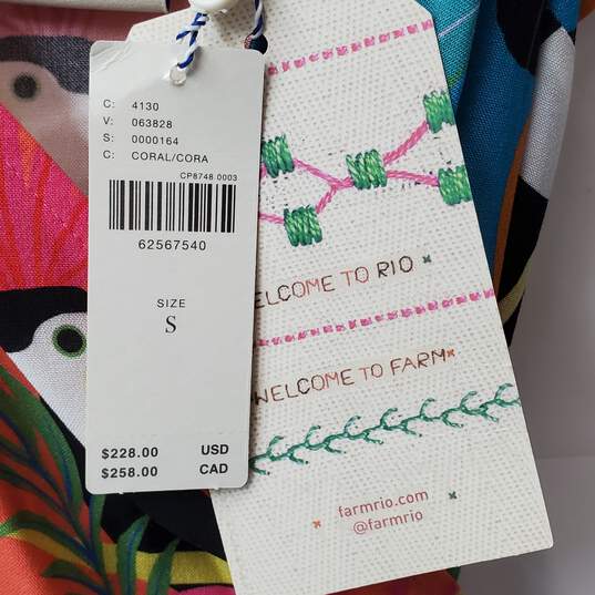 Farm for Anthropologie Multicolor Toucan Sleeveless Dress Size S image number 4