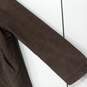 Eddie Bauer Men's Bomber Style Brown Leather Jacket Size Medium image number 4