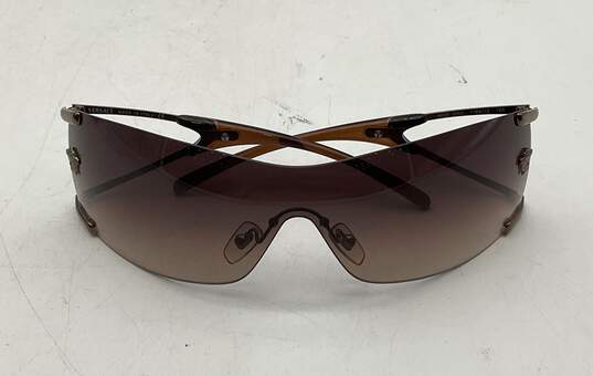 Versace Women's Designer Sunglasses Brown Shield Ea'se Lense 2052 Complete With Case, Lenses Clutch & Cord image number 3