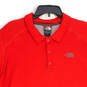 Mens Red Short Sleeve Spread Collar Golf Polo Shirt Size X-Large image number 3
