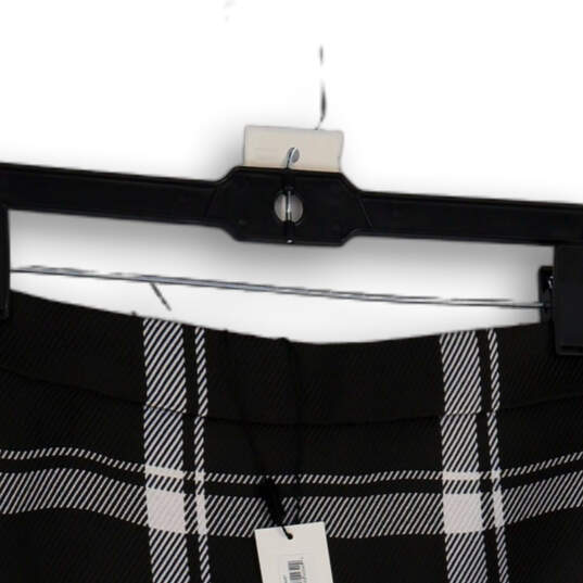 NWT Womens Black White Plaid Stretch Straight And Pencil Skirt Size 0 image number 3