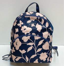 Kate Spade Nylon Karissa Garden Vine Small Backpack Blue