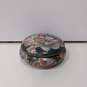 Andrea by Sadek Green Floral Decorative Bowl with Lid image number 1