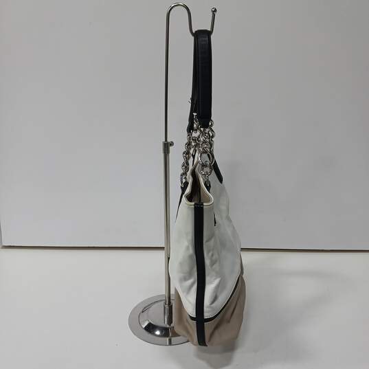 Simply Vera by Vera Wang Tan/White Leather Tote image number 3