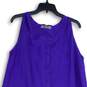 NWT Flax Womens Purple Sleeveless Button Front Shift Dress Size Medium image number 3