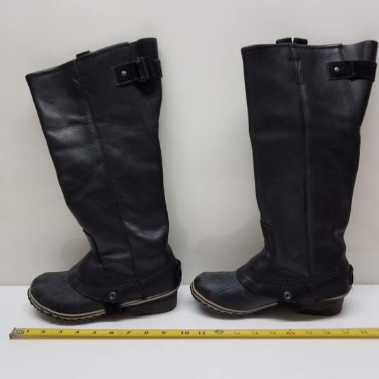 Sorel  Women's Tall Black Riding Boots Size 6 image number 1