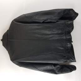 Cognac Men Black Leather Jacket XL alternative image