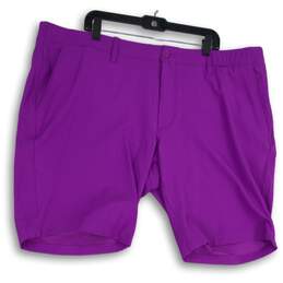 NWT Under Armour Mens Purple Drive Taper Flat Front Golf Chino Shorts Size 44