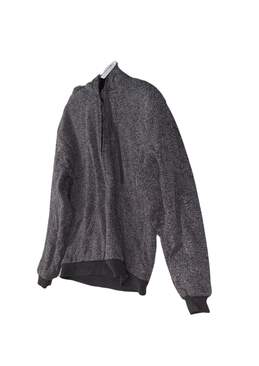 Womens Gray Heather Long Sleeve Hooded Full Zip Jacket Size 3XL