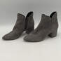Womens Elyse Gray Suede Pointed Toe Side Zip Ankle Dress Booties Size 9 C image number 3