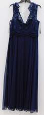 Cachet Navy Blue Sleeveless Dress Women's Size 16 image number 2