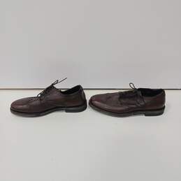 Aguatalia Men's Brown Pebbled Leather Wingtip Dress Shoes Size 11 alternative image