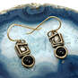 Designer Patricia Locke Gold-Tone Crystal Cut Stone Fish Hook Drop Earrings image number 2