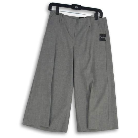 NWT The Limited Womens Gray Cassidy Slash Pocket Wide Leg Ankle Pants Size 4 image number 1