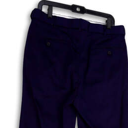 NWT Mens Blue Flat Front Pockets Straight Leg Dress Pants Size W34xL31 alternative image