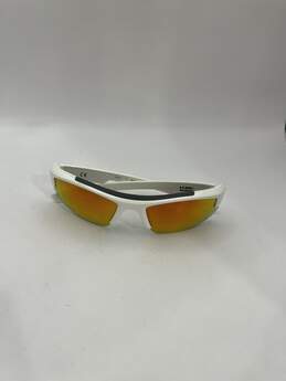 Mens White Anti Reflective Polarized Rectangle Sunglasses J-0540657-G