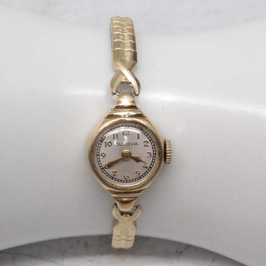 Vintage Bulova 14K Gold Fill 17 Jewel Watch - 10.3g image number 1