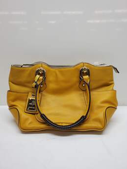 Makowsky Yellow Leather Shoulder Bag