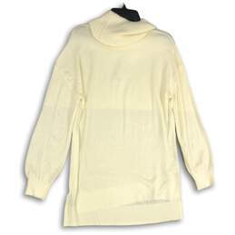 NWT Loft Womens Cream Ribbed Long Sleeve Turtleneck Pullover Sweater Size Large alternative image