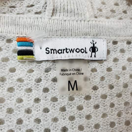Smartwool Cotton Wool Blend Gray Full Zip Hoodie Women's M image number 4