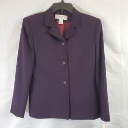 Jones New York Petite Women's Purple Jacket SZ 4P NWT