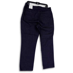 NWT Womens Blue Denim Dark Wash Pockets Slim Fit Straight Leg Jeans Size 3 alternative image