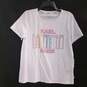 NWT Womens White Crew Neck Short Sleeve Pullover T-Shirt Size Medium image number 1