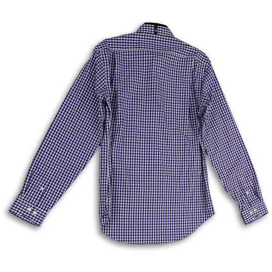 NWT Mens Multicolor Gingham Long Sleeve Collared Dress Shirt Sz 15.5 34/35 image number 2