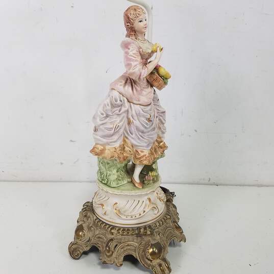 Lamp -Vintage Porcelain  Figurine Table Lamp  22 inch High image number 4