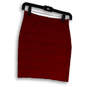 Womens Red Flat Front Elastic Waist Pull-On Bandage Skirt Size Medium image number 1