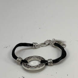 NWT Designer Brighton Silver-Tone JF7770 Interlok Weave Cord Charm Bracelet alternative image