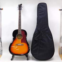 Jay Turser Brand jTA-49/VS Model Wooden 6-String Acoustic Guitar w/ Hard Case