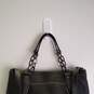 Simply Vera Vera Wang Black Faux Leather Medium Shoulder Tote Satchel Bag image number 6