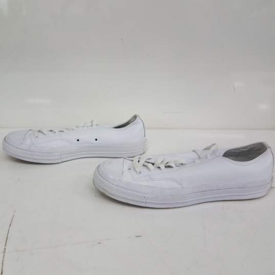 Converse White Leather Chuck Taylor Shoes Size 10 image number 2