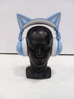 Yowu Selkirk Light Blue Wireless Cat Ear Headphones In Box w/ Case alternative image