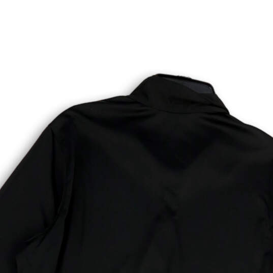 Mens Black 1/4 Zip Long Sleeve Mock Neck Activewear Pullover T-Shirt Sz 2XL image number 4