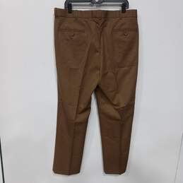 Peter Christian Men's Brown Wool/Silk Dress Pants Size 39 x 29 with Tag alternative image